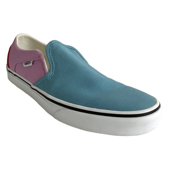 Vans Skate Asher Color-block Canvas Slip-on Sneaker Shoes 10 - Picture 1 of 11